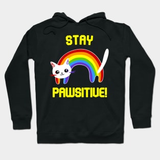Stay PAWsitive! Motivational Hoodie
